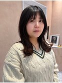 【晴音】ミディアムレイヤー/顔まわりレイヤー/30代