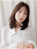 シースルー/顔周りレイヤー/レイヤーカット/ダークアッシュe