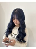 ネイビーカラー/ブルーカラー/韓国風スタイル