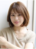 ☆30代40代50代前髪パーマグレーベージュレイヤーボブ