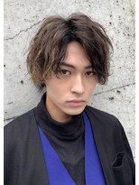 フィフス(fifth) 【前下がりセンターパート、無造作ナチュラルパーマ、コンマ】