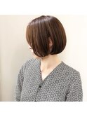 大人かわいい/カーキグレージュ/ボブ