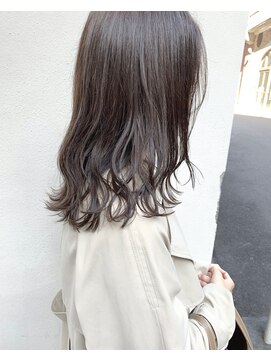 フロート 小阪店(float) ダークカラー_マロンベージュ Aラインボブ かきあげ