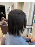 切りっぱなし大人ボブ
