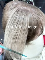 ミシェリー(misherry)&nbsp;小顔ミルクティーベージュカールミディアム透明感イルミナ韓国風