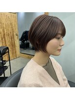 エモ(emo.) ショートボブ × ピンクブラウン