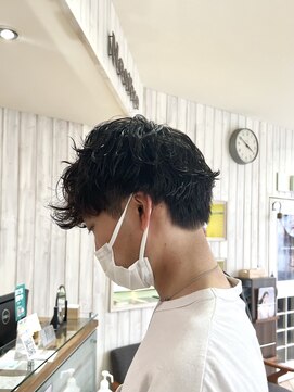 カムバイネオリーブ 溝の口店(Cam by neolive) 波巻きスパイラルパーマ 刈り上げないマッシュスタイル