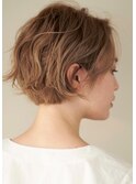 大人ハイライトグレージュショート