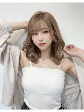 オリジンズヘアーセカンド 守谷店(Origins hair 2nd) 伸ばしかけ韓国風くびれヘア×ベージュカラー×BYKARTE TR