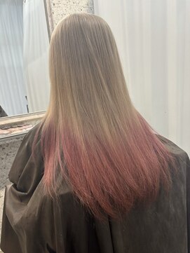 ラニヘアサロン(lani hair salon) ミルクティー×コーラルピンク