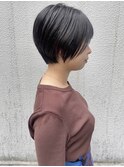 【morio池袋】黒髪バングあり大人ショートスタイル＊