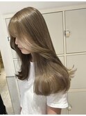 ロングミディアムこなれミディ韓国トリートメント前髪カット