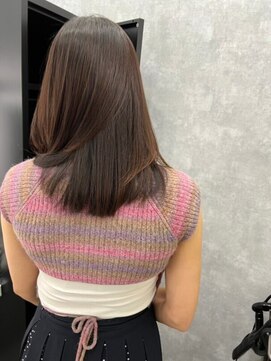 ネウィ 八王子(newi) 髪質改善酸熱トリートメント 艶感ナチュラルブラウン