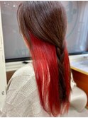 【赤×ブラウン】池袋美容室