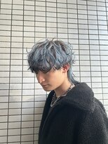 イエナ 渋谷(IENA)&nbsp;ペールブルーエンドカラーデザインカラールーツカラーウルフ