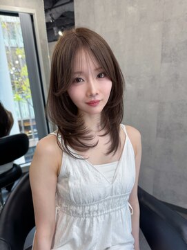 ラベル 渋谷(LAVEL) 大人ミディアムレイヤー/ヘーゼルベージュ/ワンホンレイヤー
