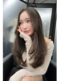 アッシュカラーザクザクレイヤーカット 【韓国ヘア 大阪 梅田】