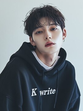 ヘアーサロン フォーメン イデア(hair salon for Men idea) 韓国風シースルーマッシュ 束感 ニュアンスパーマ 20代【札幌】