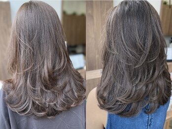 ピークス(PEAKS)の写真/《カラーリスト在籍》周りと差がつく、あなただけの"透明感ハイライト"を。