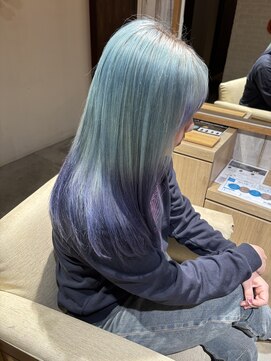 クラン バイ ナチュラル(clan by Natural) 水色カラー/デザインカラー/グラデーションカラー/ブリーチカラ