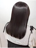 セミロング 髪質改善 ストレート トリートメント 黒髪 艶髪