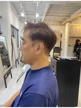 メンズカット バイ ソイクフ(メンズカット by SOY-KUFU) 20代30代40代◎刈り上げセンターパートフェザーパーマ