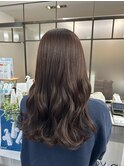 ピンクベージュ 艶カラー ラベンダーピンク