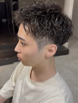 リコ ヘアアンドリラクゼーション 名駅店(LICO HAIR&RELAXATION) ツーブロックアップバング ピンパーマ 名古屋駅/名駅/メンズ