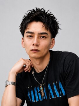 ノイセルヘアー(Noisyle Men's hair) リバースセンターパート/ニュアンスパーマ/ダウンバング/MEN'S