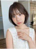 ★ナチュラルショートレイヤーボブミントブラウンダークパープル