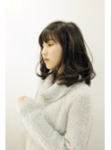 大人可愛いふんわりボブ