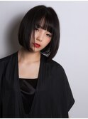 切りっぱなしフルバングボブ