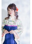 卒業式 袴 ヘアアレンジ ハーフアップ ヘアセット 成人式 登戸