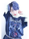 うざバングハンサムショート×ネイビーブルー