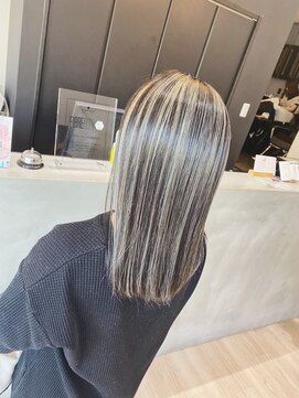 チェレ オレ 新金岡店(Chere ore) コントラストハイライト×オリーブベージュ