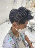 アップバング パーマスタイル