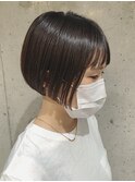 前髪でオシャレ可愛いマチルダミニボブ×髪質改善トリートメント