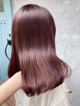 ノア(noa) ブリーチしないWケアカラーでチェリーピンク