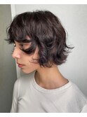 ショートボブ×ニュアンスパーマ