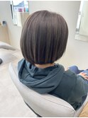 ブリーチあり!大人女性/白髪ぼかし/ボブ