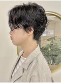ハンサムショート×パーマ