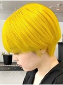 ショート×イエロー[新宿駅/大人ガーリー/ダブルカラー]