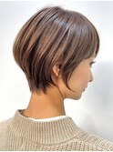 30代40代大人女性/前髪ありショートボブ/ショートヘア/髪質改善
