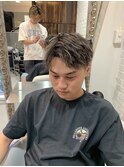 ツイスパ+メッシュ+アップバング