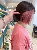 エミス バイ メルト 吉祥寺(emis by melt)&nbsp;【堀惠】インナーカラーイヤリングカラーコーラルピンク吉祥寺