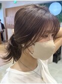 美髪カール韓国ヘアエアリーロングセミディ似合わせ前髪