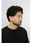 刈り上げ低めビジカジナチュラルパーマ