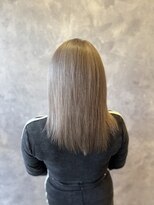 ザ ラブズ ラフズ ヘアー 本店(the loves laughs hair) シルバーベージュ/ハイトーンカラー/ミディアムストレート