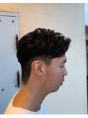 無造作ショートレイヤー刈り上げツーブロックマッシュ