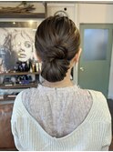 シニヨンアレンジ/ヘアセット/ヘアアレンジ/結婚式ヘア